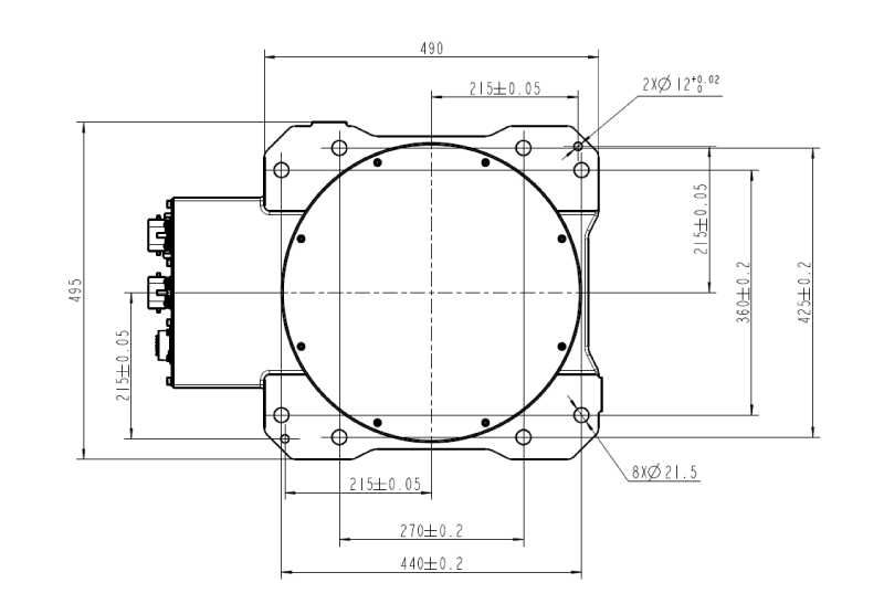 MOUNTING DIMENSION OF ROBOT BASE VBR20-VBR50-1